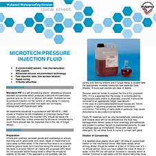 Microtech Pressure Injection Fluid Datasheet