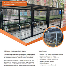 10 Space Cambridge Cycle Shelter Information Sheet