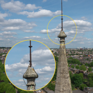 Aerial drone survey reveals missing stonework