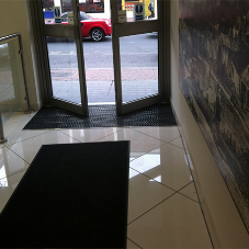 Large format commercial tiles for Albany House